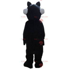 Mascote lobo branco e preto parecendo feroz - Redbrokoly.com
