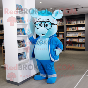 Blue Pig maskot...