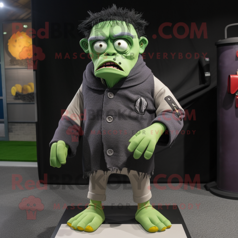 nan Frankenstein mascot costume character dressed with a Rash Guard and Scarf clips nan Frankenstein mascot costume character dressed with a Rash Guard and Scarf clips