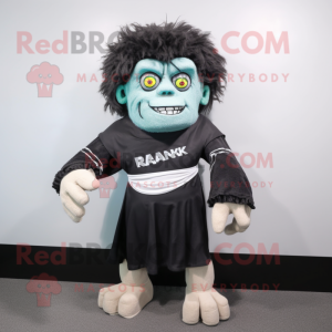 nan Frankenstein mascot costume character dressed with a Rash Guard and Scarf clips