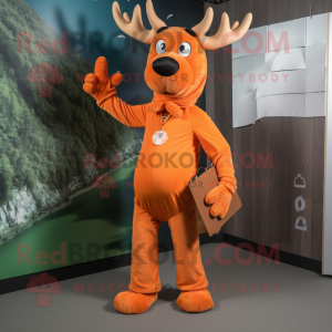 Orange Irish Elk mascotte...