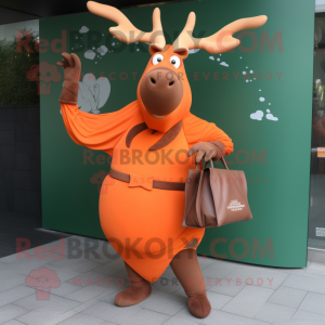 Orange Irish Elk mascotte...