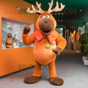 Orange Irish Elk mascotte...