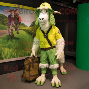 Lime Green Boer Goat maskot...