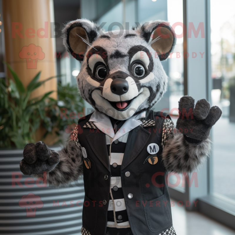 nan Civet mascot costume character dressed with a Suit and Gloves