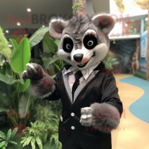 nan Civet mascot costume character dressed with a Suit and Gloves