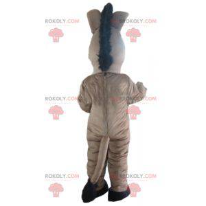 Cute and original brown and beige foal donkey mascot -