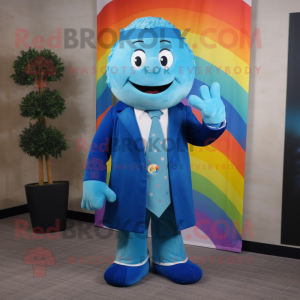 Blue Rainbow maskot kostume...