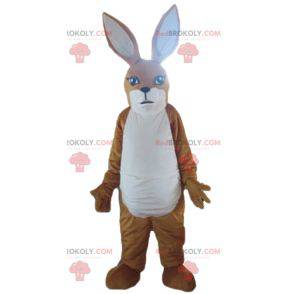 Mascota canguro conejo marrón y blanco - Redbrokoly.com