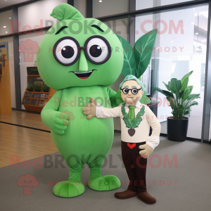 Grønn bønnestengel maskot...