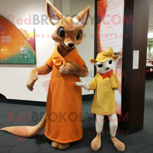 Orange Kangaroo mascotte...
