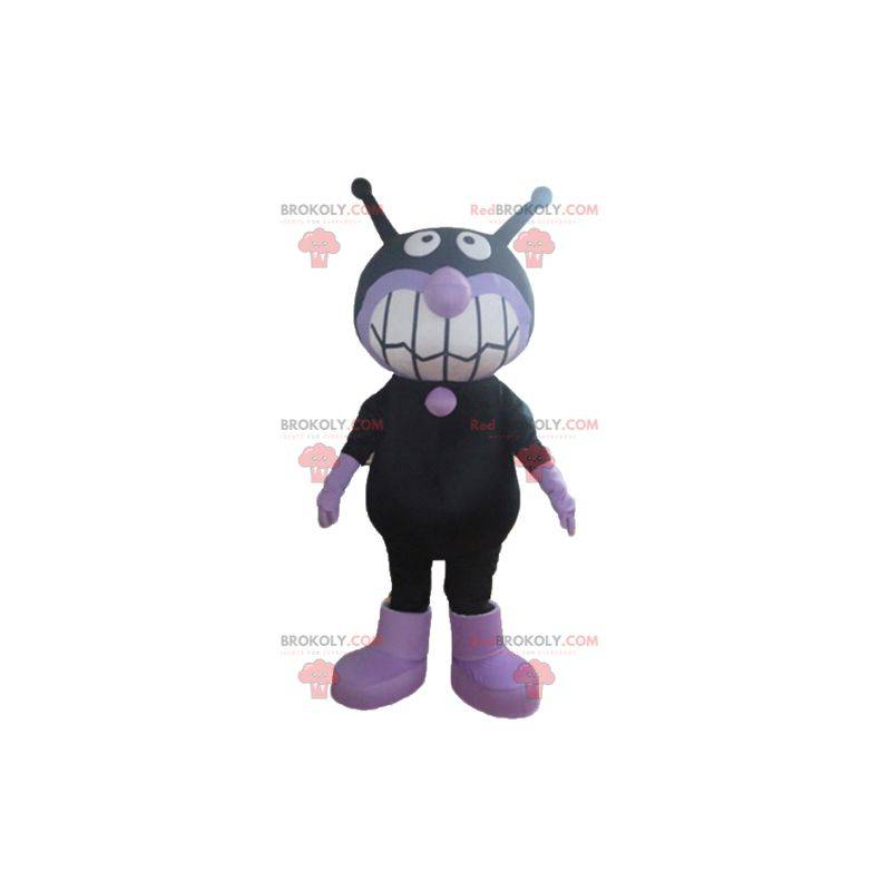 Mascote gato alienígena preto e roxo - Redbrokoly.com