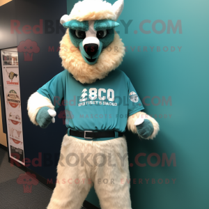 Teal Alpaca mascotte...