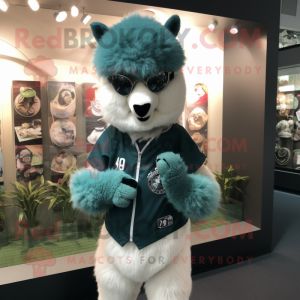 Teal Alpaca mascotte...