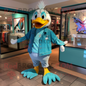 Turquoise Goose mascotte...