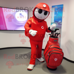 Rode golftas mascotte...