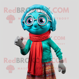 nan Momentum mascot costume character dressed with a Turtleneck and Scarf clips