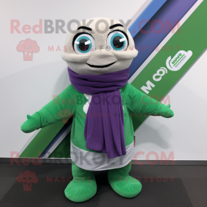 nan Momentum mascot costume character dressed with a Turtleneck and Scarf clips