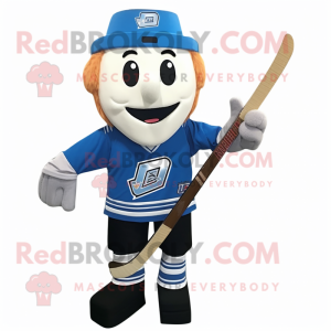 nan Ice Hockey Stick mascot costume character dressed with a Shorts and Pocket squares