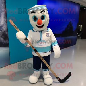 nan Ice Hockey Stick mascot costume character dressed with a Shorts and Pocket squares