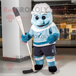 nan Ice Hockey Stick mascot costume character dressed with a Shorts and Pocket squares