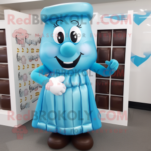 Cyan Chocolate Bars maskot...