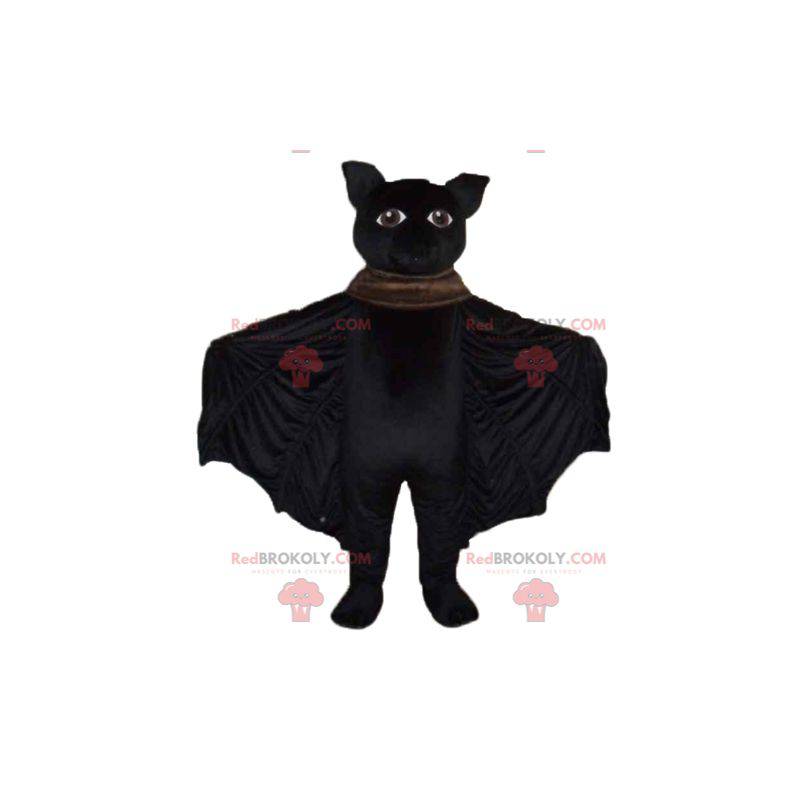 Velmi úspěšný velký černý netopýr maskot - Redbrokoly.com Velmi úspěšný velký černý netopýr maskot - Redbrokoly.com