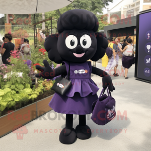 Black Plum mascotte kostuum...