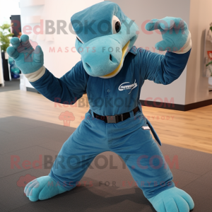 Blauwgroen komodovaraan...