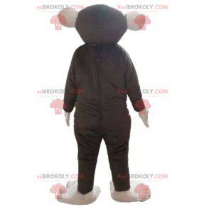 Mascote macaco marrom e rosa muito engraçado - Redbrokoly.com