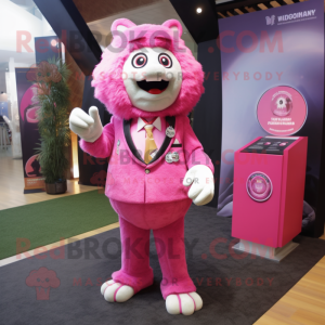 Pink Armbånd maskot kostume...
