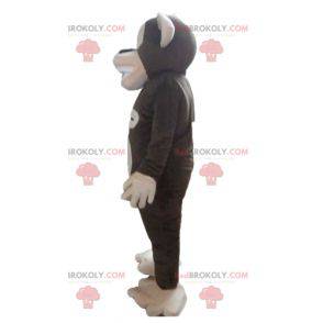 Mascotte de singe marron et rose très rigolo - Redbrokoly.com