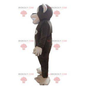 Meget sjov brun og lyserød abe-maskot - Redbrokoly.com