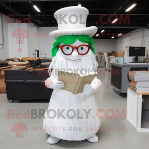 White Leprechaun Hat maskot...