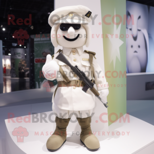 White Army Soldier mascotte...
