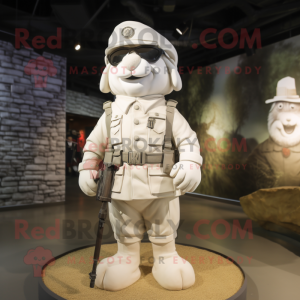 White Army Soldier mascotte...