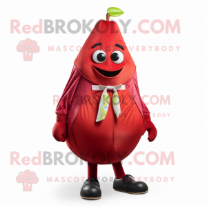 Red Pear mascotte kostuum...