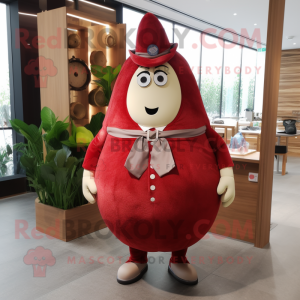 Red Pear maskot kostume...