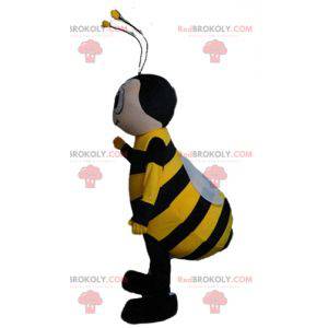 Sorridente mascotte delle api gialle e nere - Redbrokoly.com