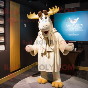 Cream Moose maskot kostume...