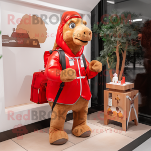 Red Camel mascotte kostuum...