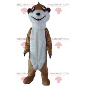 Veldig realistisk brun og hvit surikat maskot