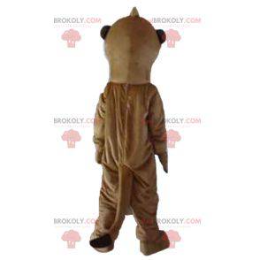 Sehr realistisches braun-weißes Erdmännchen-Maskottchen -