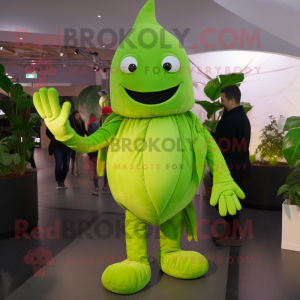 Lime Green Beanstalk maskot...