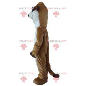 Meget realistisk brun og hvid meerkat maskot - Redbrokoly.com