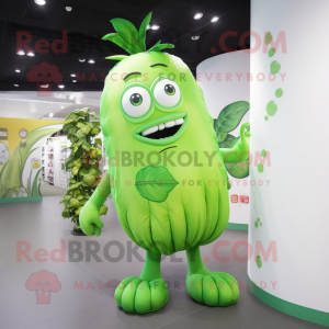 Lime Green Beanstalk maskot...