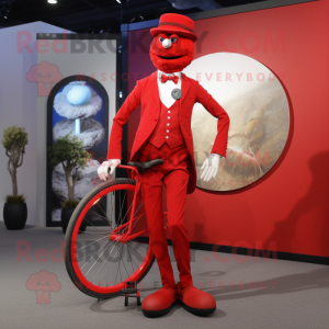 Rød Unicyclist maskot...