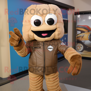 Tan Candy Box maskot drakt...