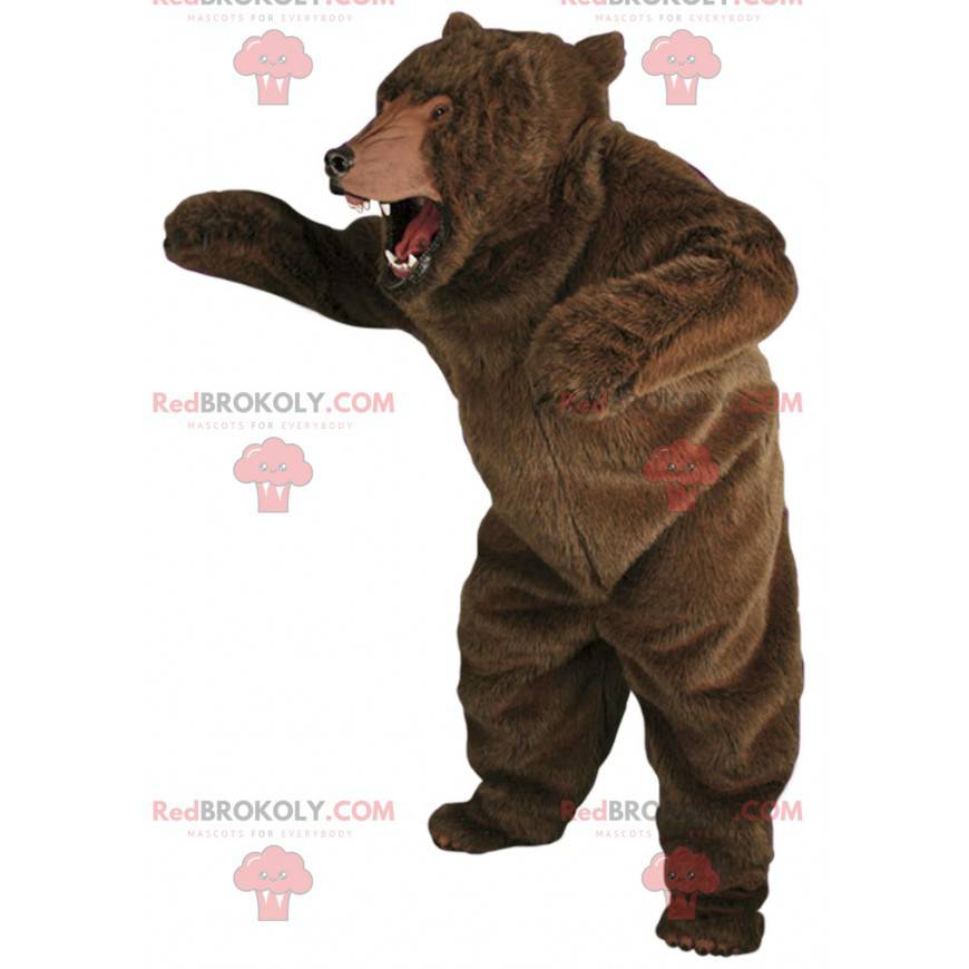 Mascotte d'ours marron géant et très réaliste - Redbrokoly.com