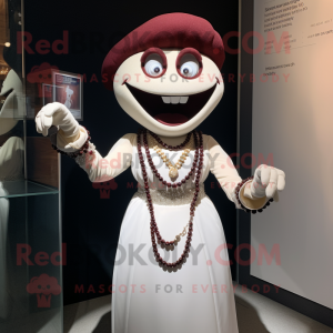 Maroon Mime maskot kostume...